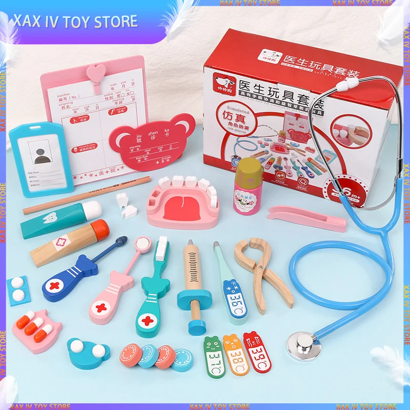 

New Wooden Haircut Toy Set Beauty Wood Hairdressing Girls Makeup Set Simulation Pretend Play Wooden Toys For Kids Birthday Gift