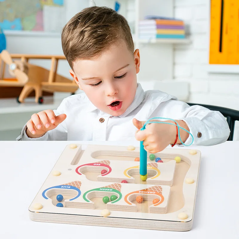 

Детская магнитная ручка для обучения по методике Монтессори, игрушки для сортировки цветов, подходящие игры, развивающие игрушки для мелкой моторики