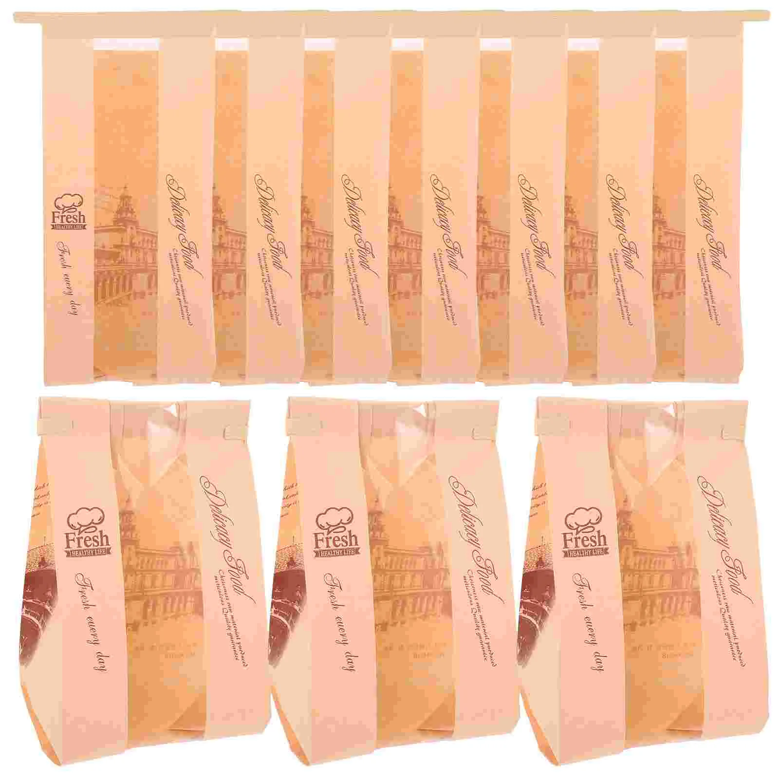 

Pastry Bags Bread Window Holders Cookie Sleeves Baking Wrapping Pouches Paper Packaging