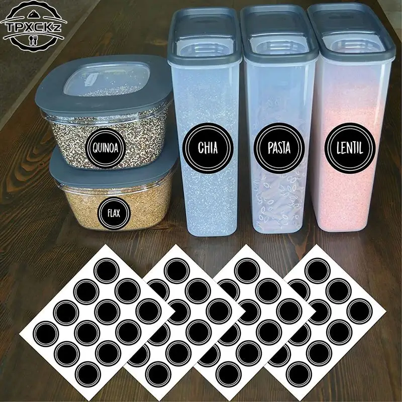 60 Round Shape Label Stickers Mark Spice Jar Stickers For Crafters Home Cooks Spice Bottles Labels