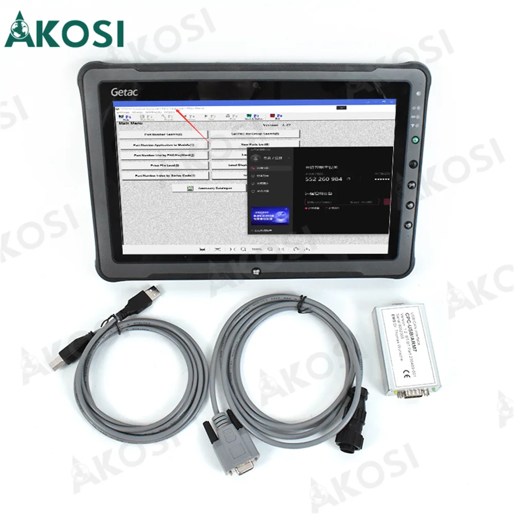 Per Carrello Elevatore Toyota Bt Comunicazione Camion Interfaccia Usb/Can Arm7 Strumento Diagnostico Programma Diagnostico Bt + Tablet Getac F110