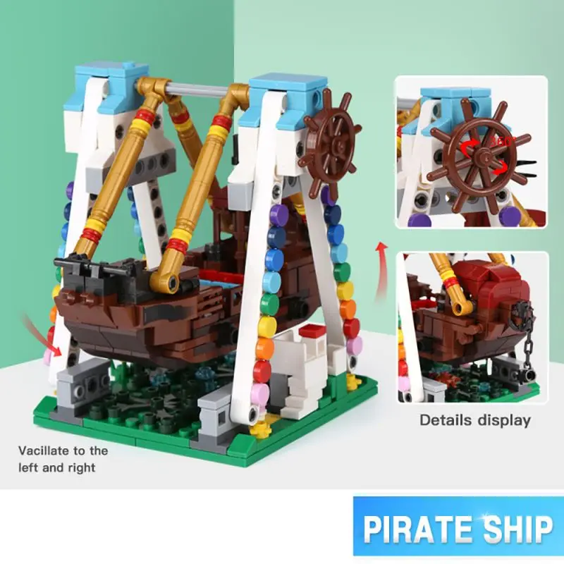Mini Park rozrywki klocki do budowy diabelski młyn klocki karuzela Model statek piracki duże kołyszące się klocki do samodzielnego montażu 12 S6b92f37217d0494cbde21fc012592296U Mini Park rozrywki klocki do budowy diabelski młyn klocki karuzela Model statek piracki duże kołyszące się klocki do samodzielnego montażu
