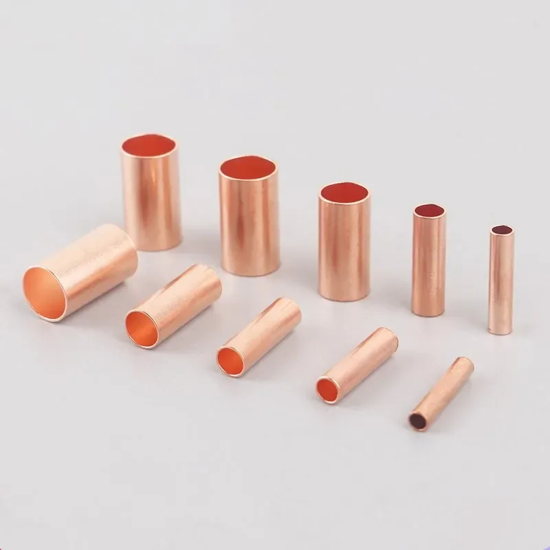 100Pcs Copper Tube Crimping Terminal GT-1.5/2/2.5/3/4/5/6/8mm Cable Connector Cold Pressed terminal connector wire connectors soldering terminal copper wire lugs
