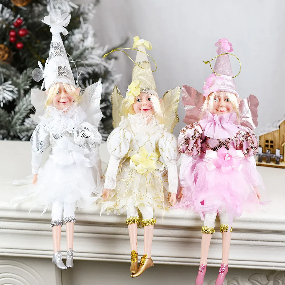 1 PSC Girl Fairy Christmas Tree Decoration Elf Home Decoration
