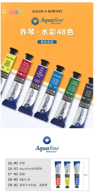 Daler Rowney Aquafine Watercolour Paint 8ml In 48 Colors, Free-flowing,  Vibrant And Transparent Watercolours, Art Supplies - Water Color -  AliExpress