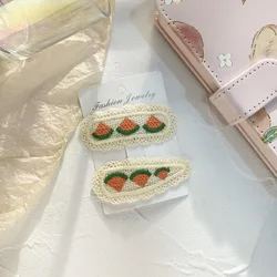 Elegant Lace Hollow Hair Clips - Stylish Accessories - One size (Watermelon)