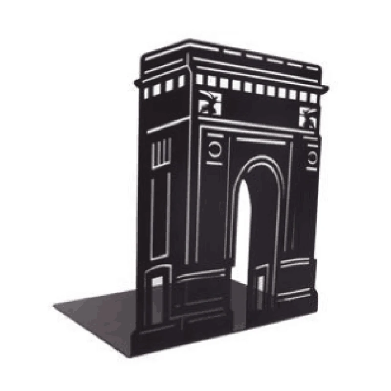 Book Organizer Book Holder Book Stand Stylish Premium Metal Bookends for Creative Hollow-out Art Landmark Book Stands