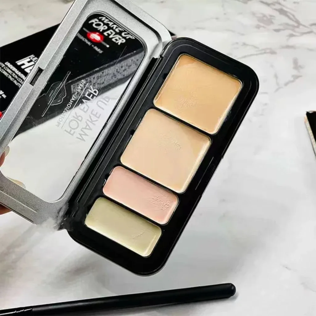 

Four-color concealer, brightening tear troughs, nasolabial folds, correcting blemishes, acne scars, dark circles, MUF concealer