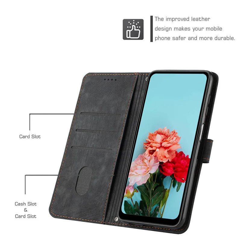 Leather Flip Wallet Phone Case - Elegant and Durable Design