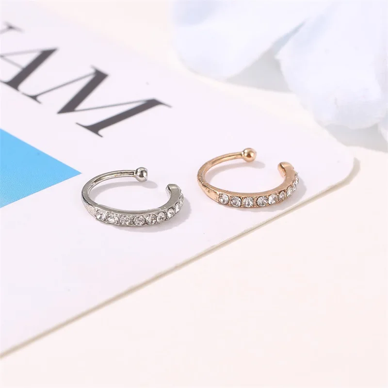 Clip Earrings Korean Crystal Clip Earrings For Women Zircon Earing Without Hole Jewelry