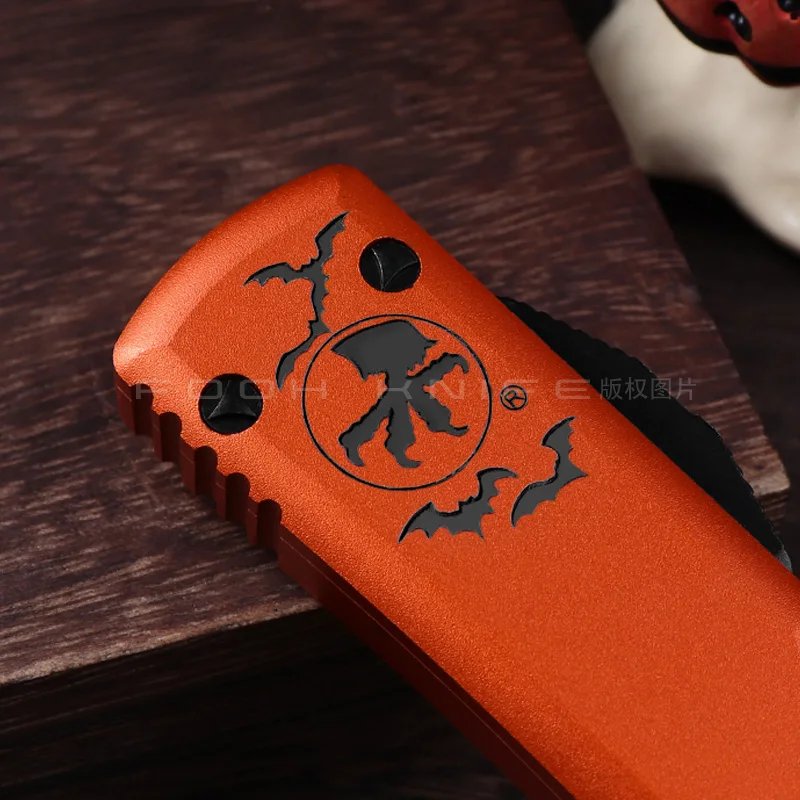 Halloween Limited Edition ULTRATECH MICRO ULTRA TECH EDC Tactical Gear Deep Carving CNC Aluminum Orange Anodization Handle 5