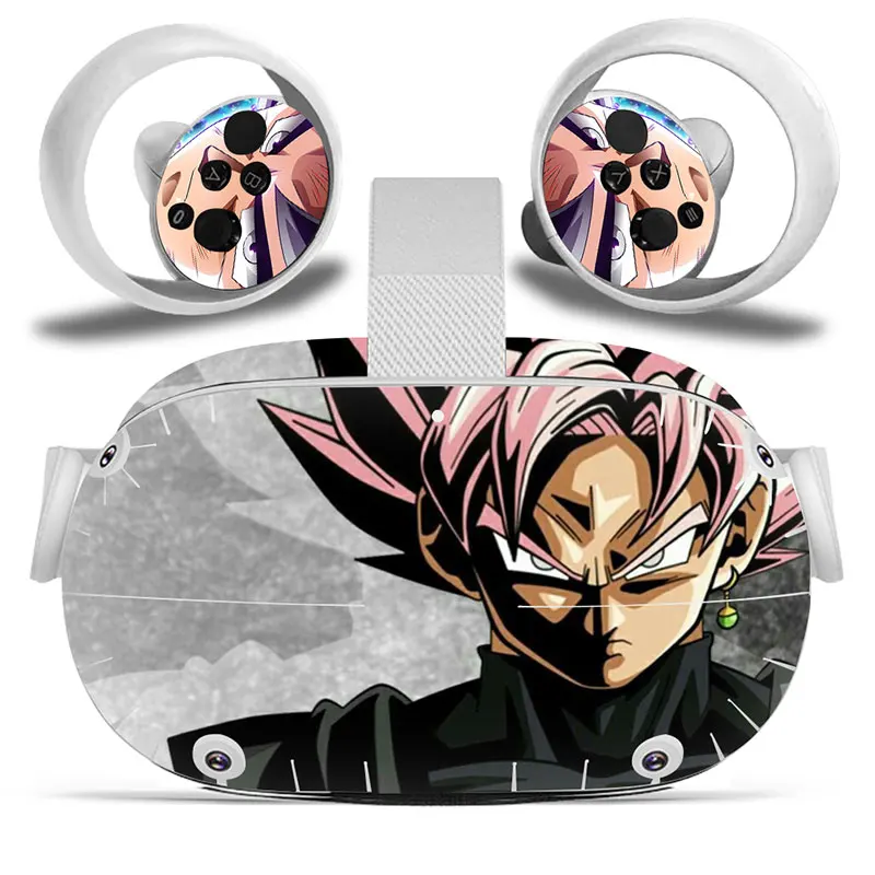 Dragon Ball Goku Skin Sticker For Oculus Quest VR2 Headset Virtual Reality Controller Decal Cover Protective PVC Skin 