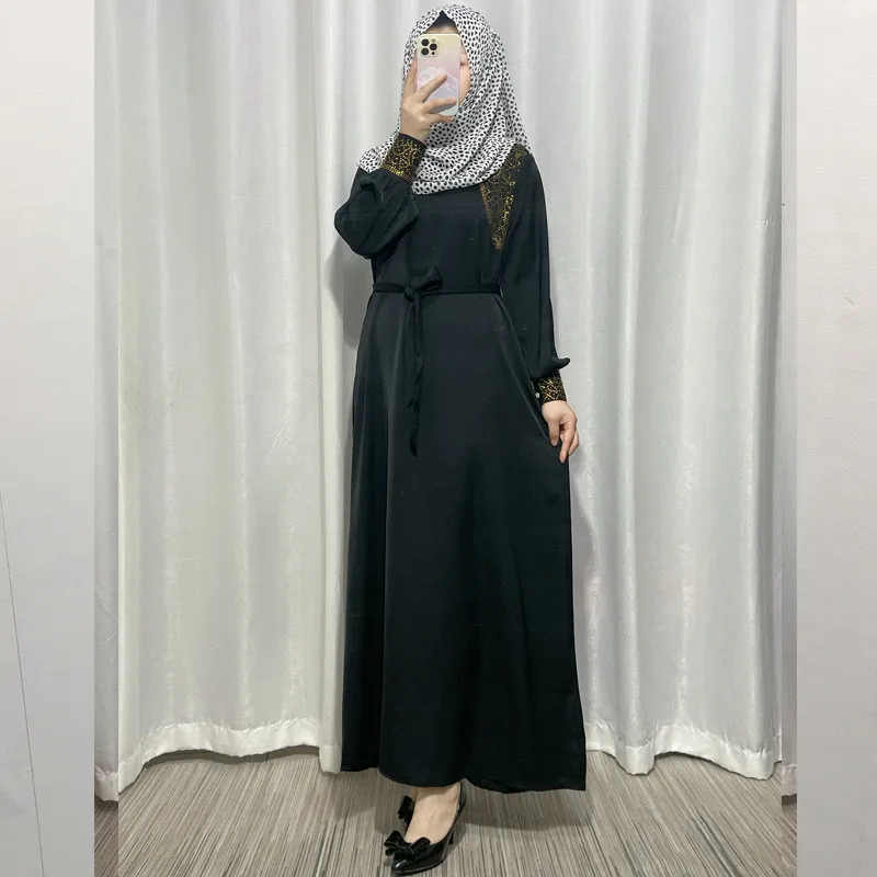 Eid Muslim Long Dress Women 2023 Black Abaya Dresses Ramadan Islam Robe Morocco Caftan Kaftan Elegant Vestidos Dubai Clothing plain abaya muslim long dress women ramadan eid velvet satin balloon sleeve islamic african dresses dubai turkish modest kaftan