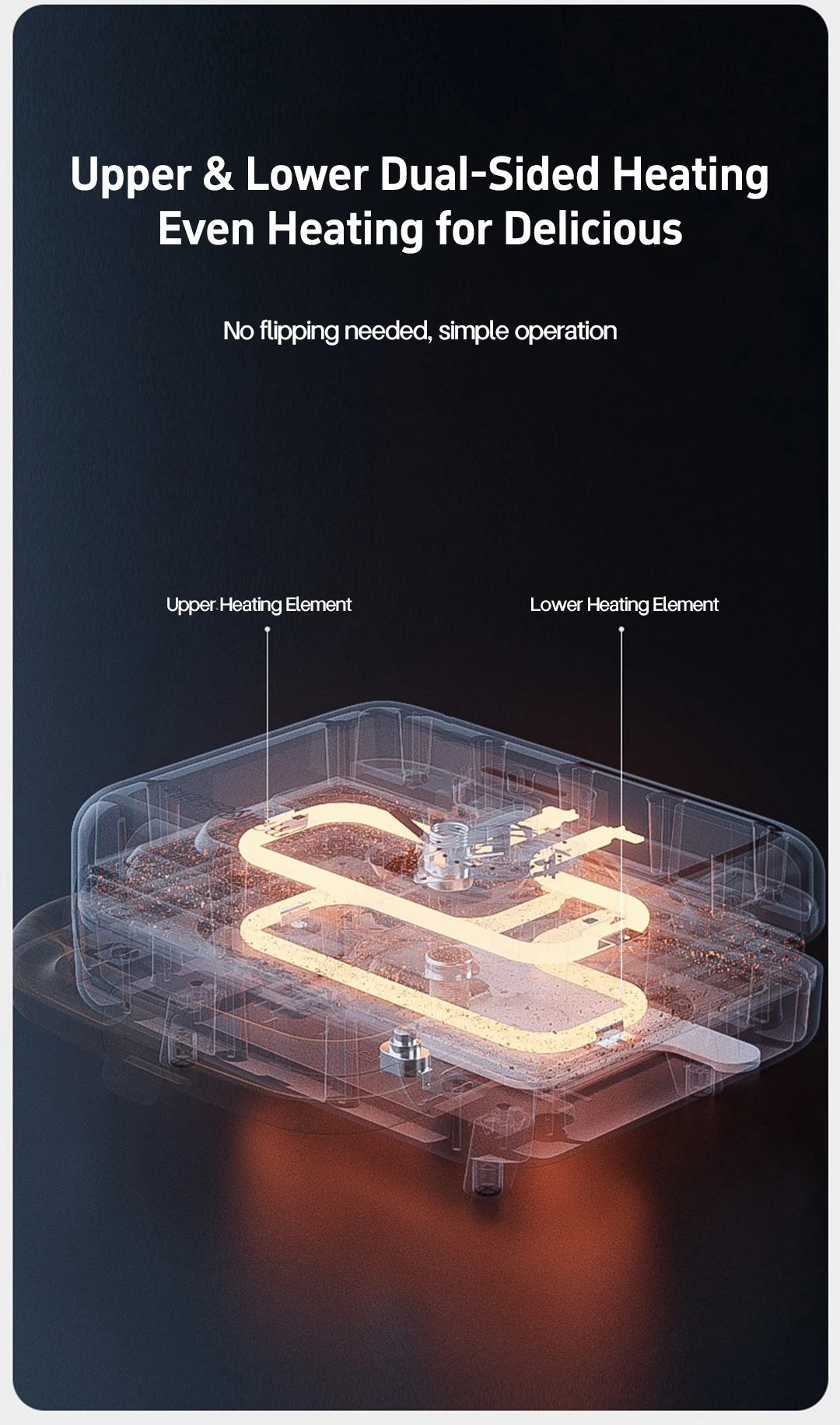 Kablo saklama alanını gösteren waffle makinesinin arka görünümü