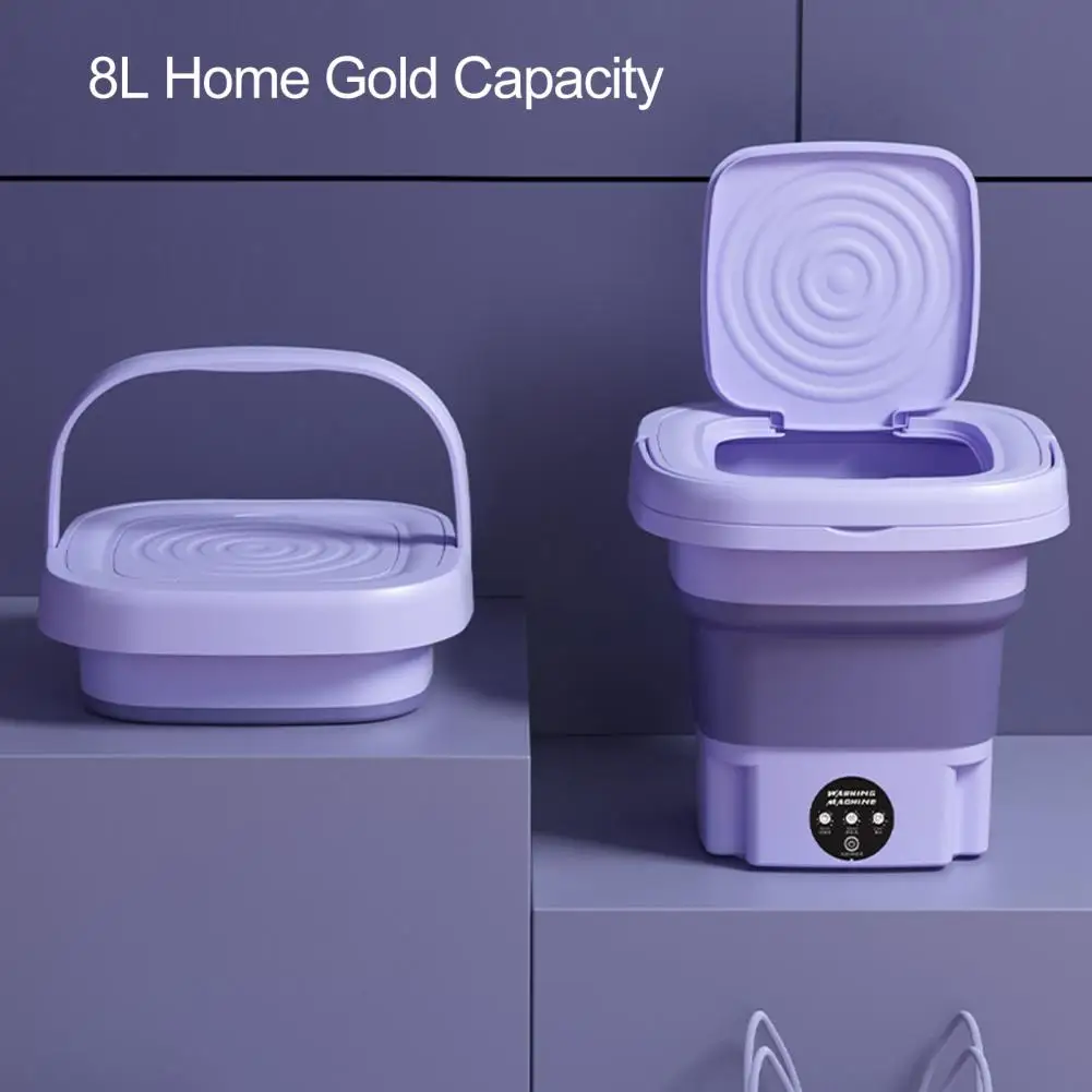 8l Washing Machine Blue Light Detachable Drain Basket Laundry Machine 3  Levels Timing Uk Plug Portable Laundry Machine - Buckets - AliExpress