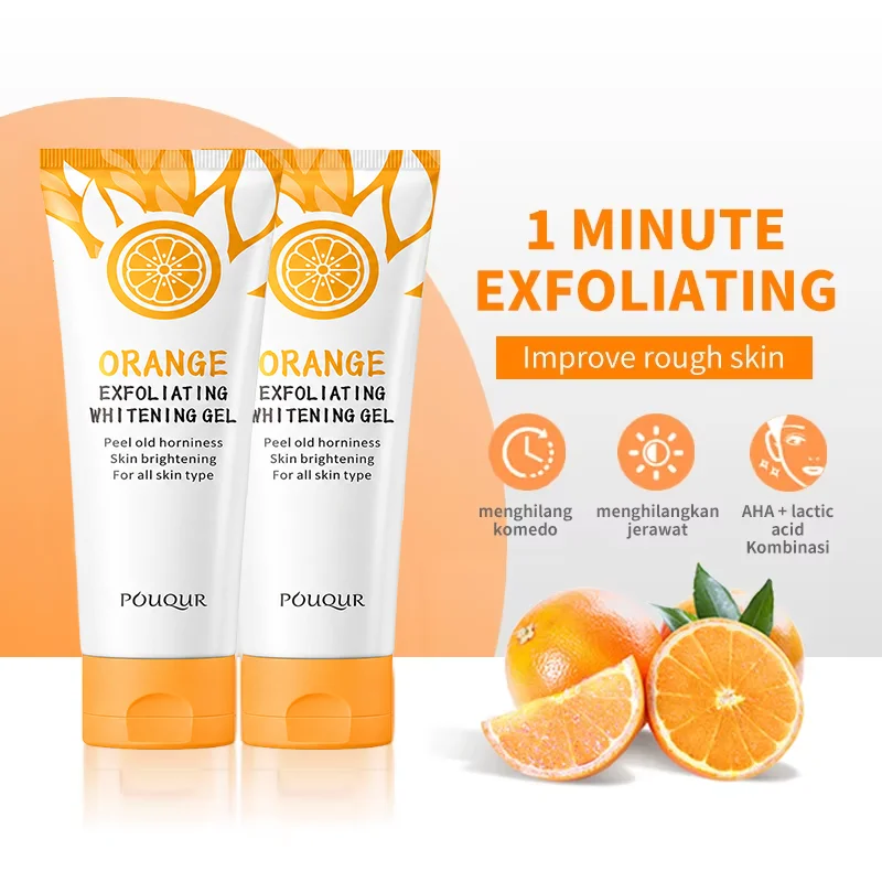 Orange Exfoliating Gel - Brightening & Hydrating Gentle Scrub