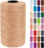 2.5mm Summer Light Ice Silk Cotton Thread 250g/Roll Crochet Yarn for DIY Hats Bags Crafts Flat Ribbon Hollow Crocheting Thread 1