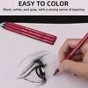 3Pcs Artists Woodless Charcoal Pencil Set,Soft Medium Hard Non-wood Graphite Charcoal Pencil for Drawing Sketching Art Supplies 5