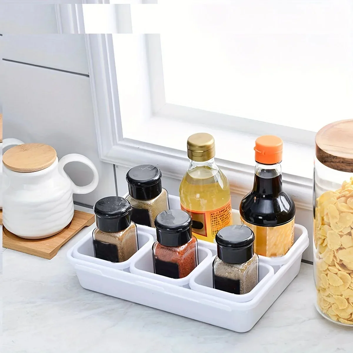 8pcs/set Adjustable Drawer Organizer Box Trays Make Up Cosmetics Sundries Divider Holder Kitchen Bathroom Closet Jewellery Box