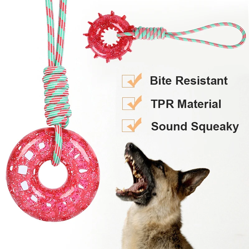 Dog Chew Toys, Dogs Training Treats Teething Rope Toys with