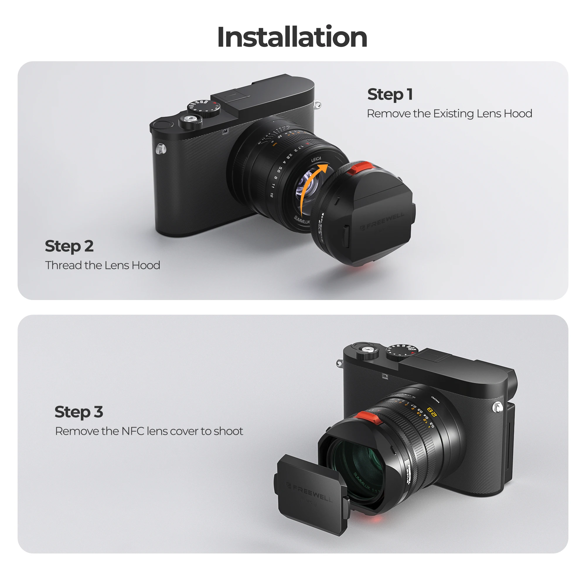Lens Hood Featuring CPL & Black Mist Filters Flipable Design and NFC Cap Compati