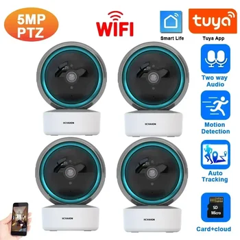 Tuya Smart Life Home Security Camera System Wireless 5MP Wifi CCTV PTZ IP Video Surveillance Camera 2 Way Audio Baby Monitor 2K