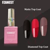 FZANEST Matte Top Coat Gel Nail UV Gel 15ml Gel Nails Polish Base and Top Lasting Over 30days Top Coat 6