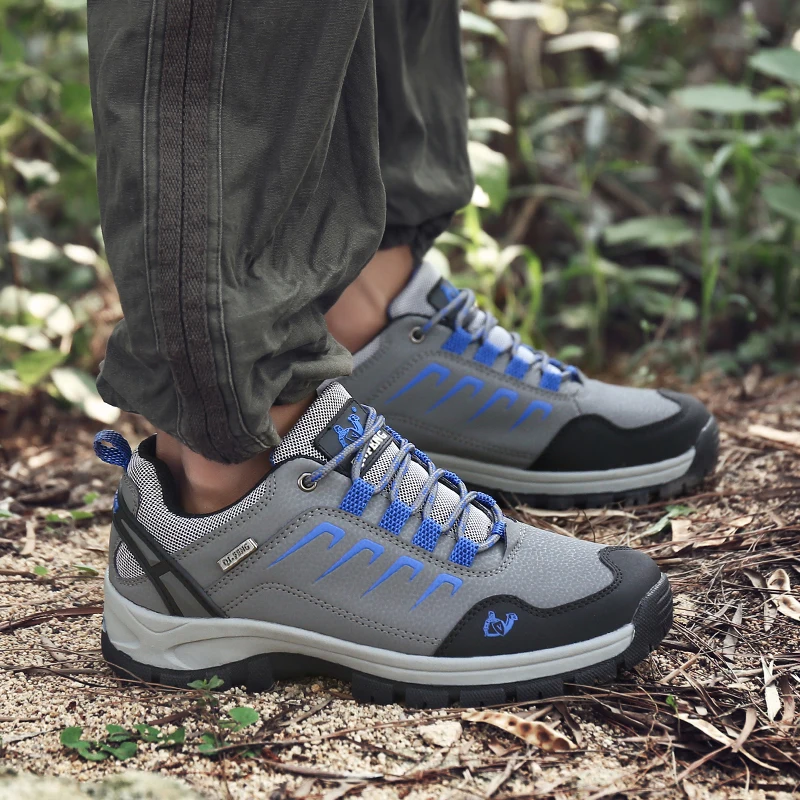 Waterproof Mens Ankle Boots - Casual Fur Hiking Sneakers for Winter