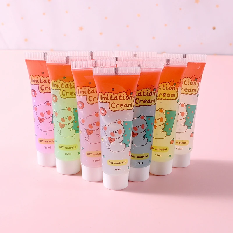 15ml DIY Simulation Transparent Fluorescent Crystal Jelly Cream Glue Mobile Phone Shell Decor Resin Craft Soft Clay Material resin craft material