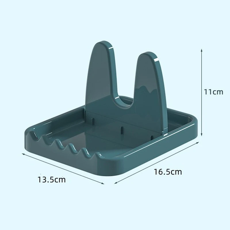 Foldable Pot Holder Plastic Spoon Holder Vertical Kitchen Storage Rack Suitable For Ladle Forks And Lid Rack Storage