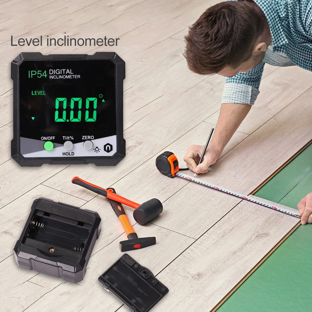 digital depth micrometer 4*90° Digital Level Protractor Inclinometer Magnetic Base Digital Angle Gauge with Backlights Level Tester Measuring Tools New vernier caliper