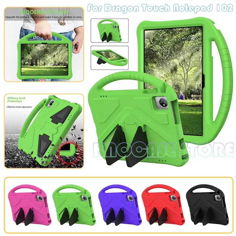 

For Dragon Touch NotePad 102 10inch 2023 Kids Eva Case Shockproof Stand Cover