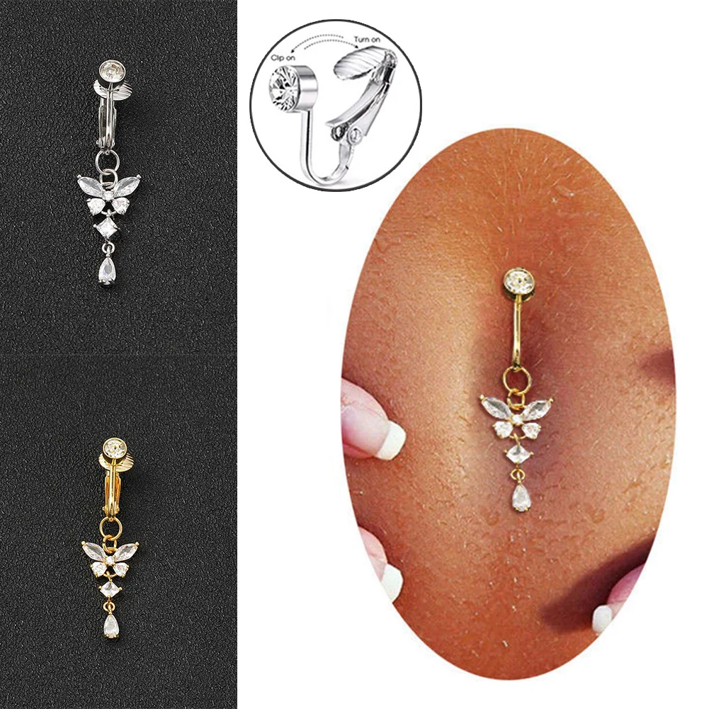 PIERCINGLINE Piercing Nombril En Acier Chirurgical | Fleur De Lotus Opale | Piercing Bananabell, Cristal