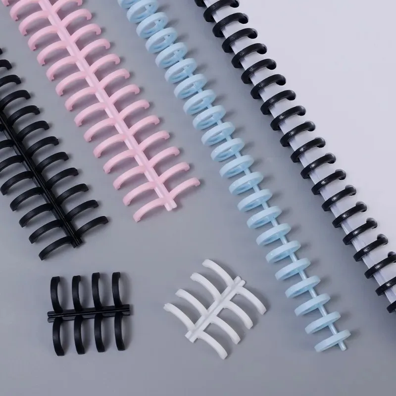 Detachable Plastic 30 Holes Loose-leaf Paper Book Circles Ring Scrapbook Album Binder Spiral A4 A5 B5 Notebook Binding Clips