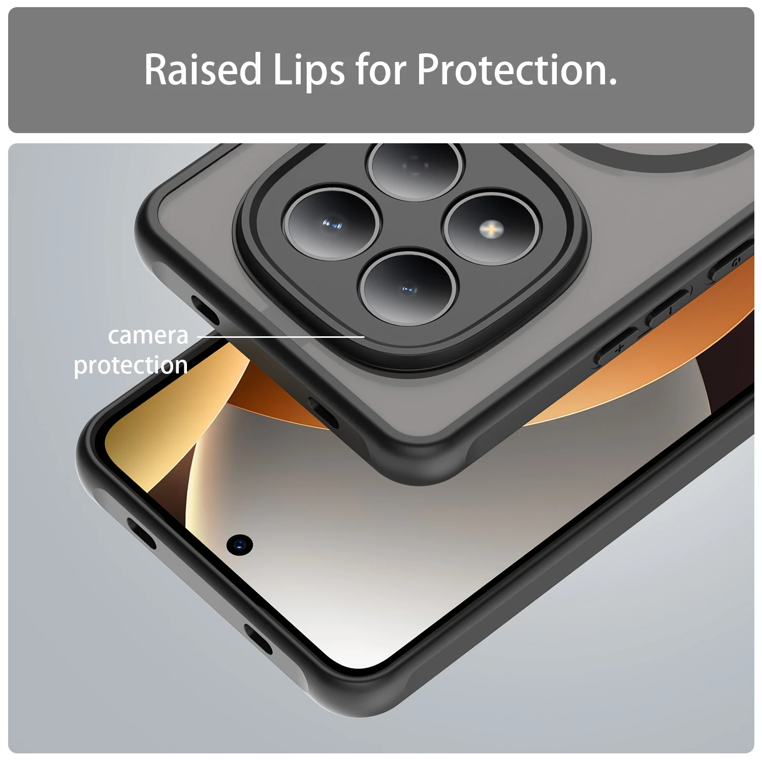 Frosted Shield Shockproof Case with Magnetic Wireless Charging Capability