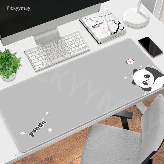 Cute Panda Mouse Pads Gaming Mousepad Gamer Mouse Mat Keyboard Mats Kawaii Desk Pad Mousepads XXL 90x40cm For Computer