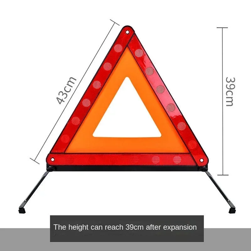 Red Reflective Portable Foldable Warning Triangle for Car Road Safety