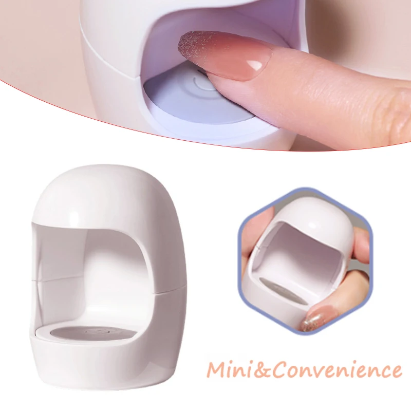 1pc Cute 6W Mini Portable Egg Shape UV Nail Lamp Dryer Mini Single Finger Phototherapy Machine Nail Dryer