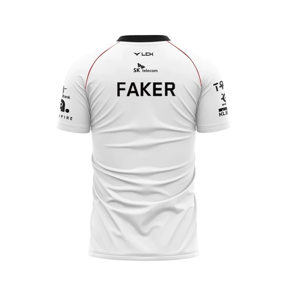 2024 New T1 Esports Team Uniform T-shirt League Of Legends World Finals Jersey T Shirt LOL Games Faker Fan Support Men Clothes 2