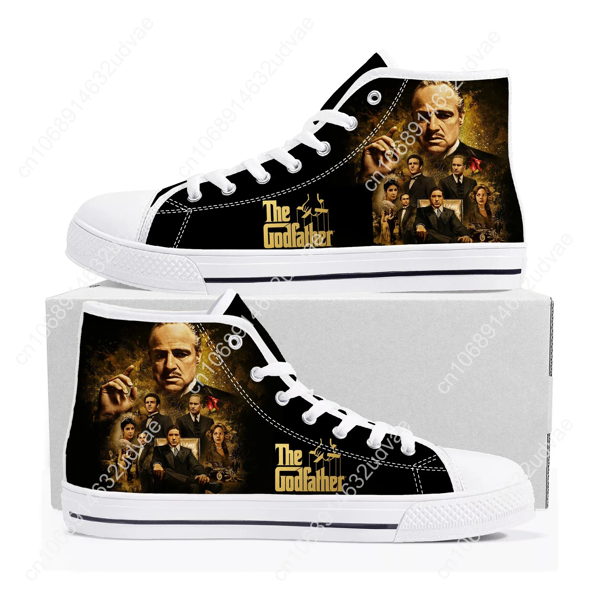 Hot Cool Movie The Godfather High Top Sneakers High Quality Mens Womens Teenager Canvas Sneaker Casual Couple Shoes Custom Shoe