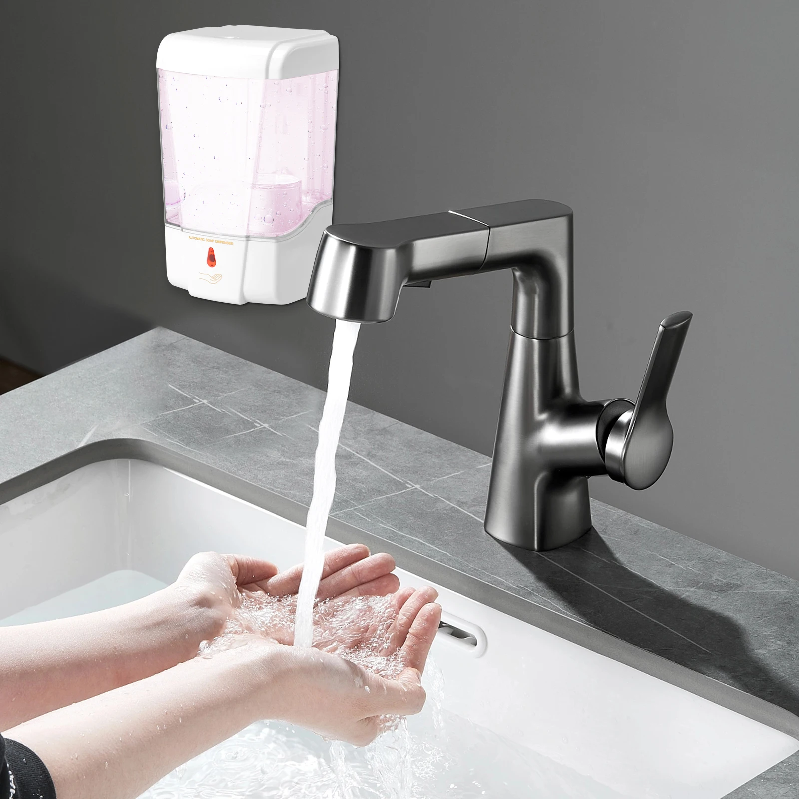 700ml Automatic Soap Dispenser Touchless Liquid Foaming Soap Dispenser Large Capacity Wall Mount for Bathroom Kitchen