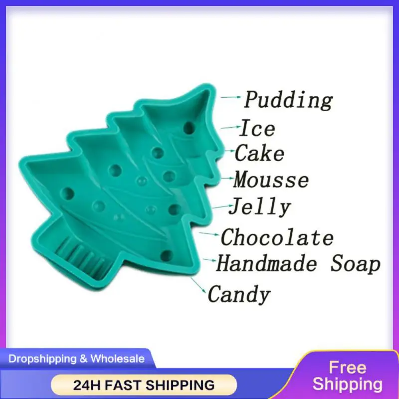 

Christmas Tree Big Cake Silicone Mold Mousse Fondant Dessert Bread Pastry Biscuit Baking Tool Kitchen Baking Accessories