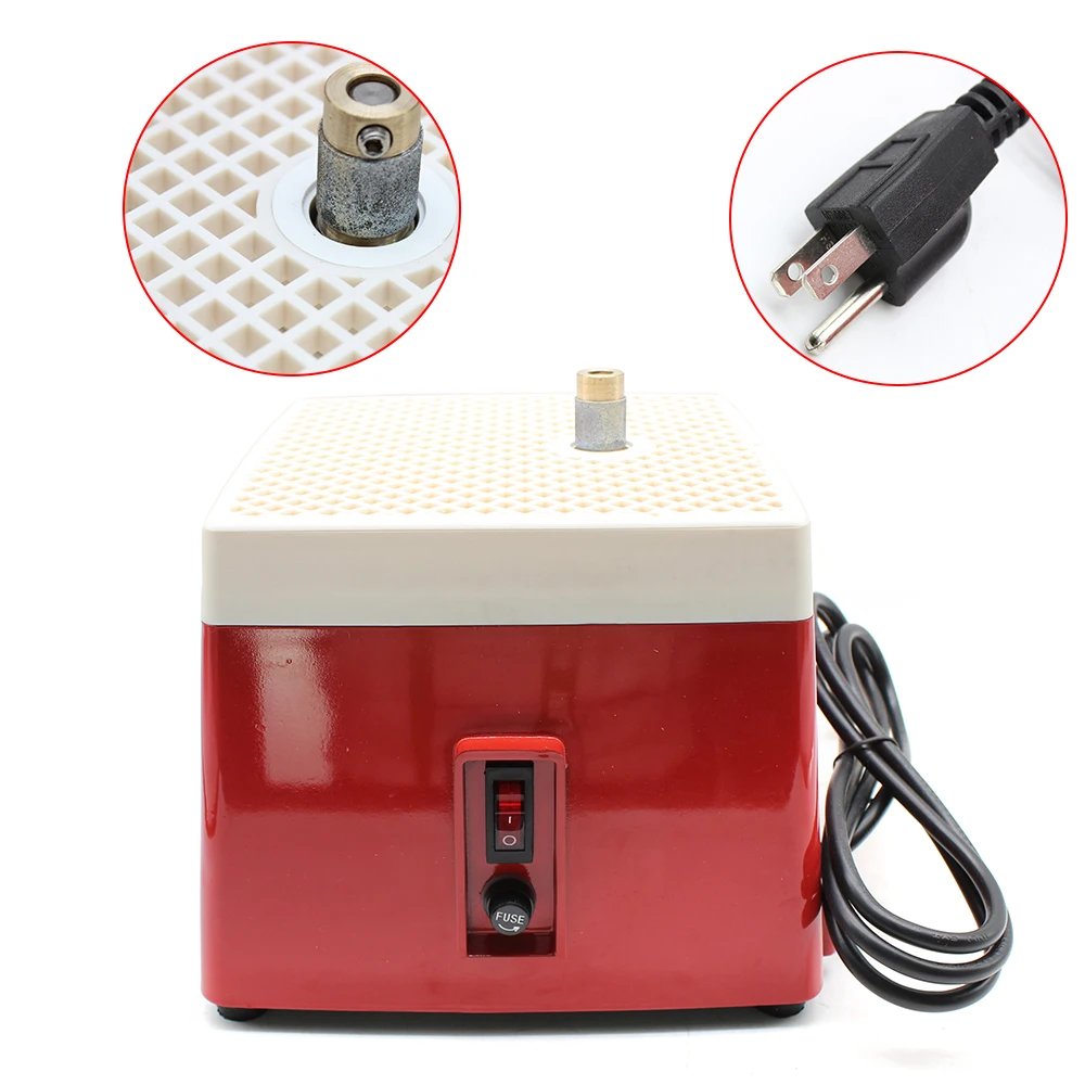 110V Mini Portable Stained Grinder Diamond Glass Art Grinding Tools Red with MCBL58 Grinding Wheel