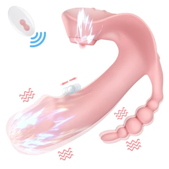 Vasana 3 In 1 Wearable Vibrator Remote Control Clitoral Vaginal G spot Anal Beads Massager Female Masturbation Invisible Panties 6