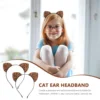 2 Pcs Fox Leopard Cat Ear Headband Women's Faux Fur Animal Metallic Fabric Headwear for Party 5