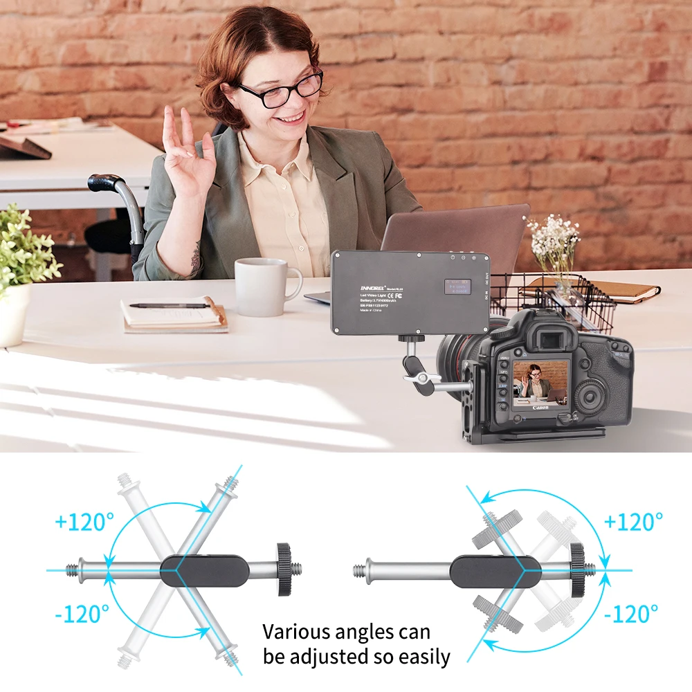 Universal Magic Arm with Dual Ball Head with 1/4" Screw Phone Tripod for tripod Stand for Cell Phone Articulating Magic Arm