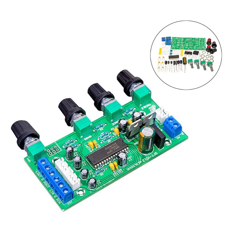 DLHiFi UPC1892 Tone Control Amplifier Preamp DIY Kit Finished Board For