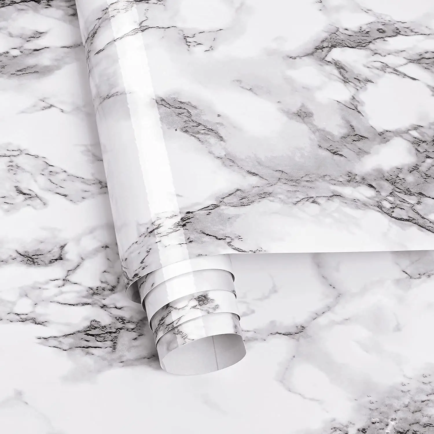 PVC Thickened Waterproof And Oil-proof Marble Wallpaper Self-adhesive Sticker Bathroom Cabinet Cooktop Desktop Decorative Film 2