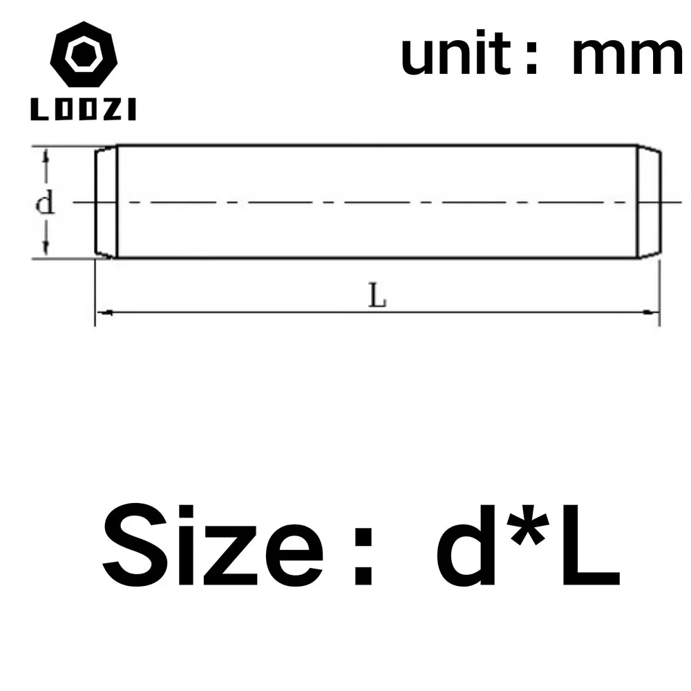 Cylindrical Locating Dowel Pin M1-M6 304 Stainless Steel Metal Fixed Shaft Lock Pins Round Bar Solid Rod