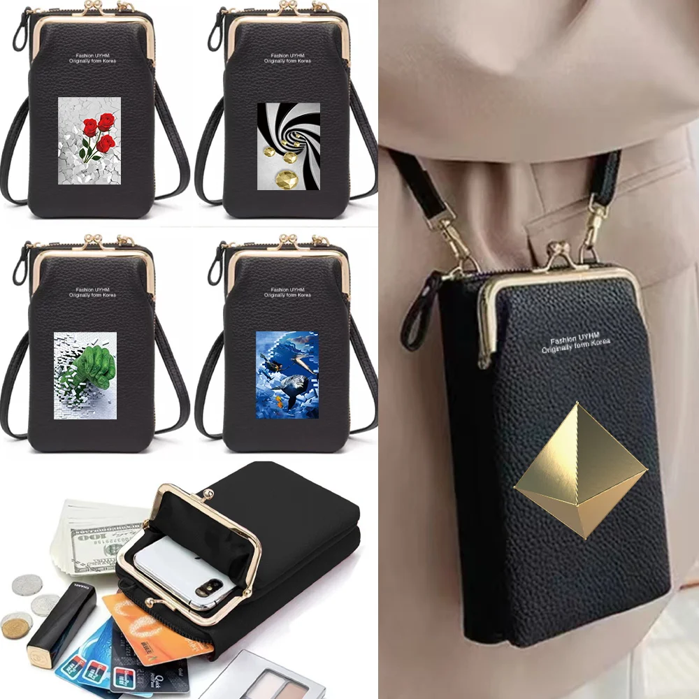 Women's Messenger Bag Shoulder Mobile Phone Bags Small PU Leather Crossbody Wallet Ladies Card Holder Coin Purse Female